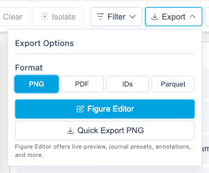 Export options