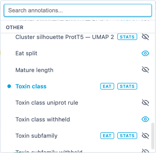 The EAT badge in the annotation dropdown