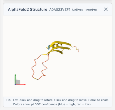 Structure Viewer - showing 3D protein structure